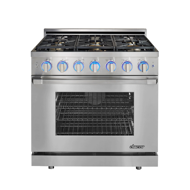 Dacor Renaissance Series RNRP36GS/NG 36 In. 5.2 cu.ft. Freestanding Gas Range in Stainless Steel